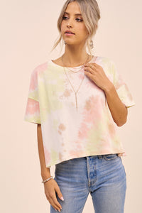 Sunset Desert Tie-Dye Crop T-Shirt