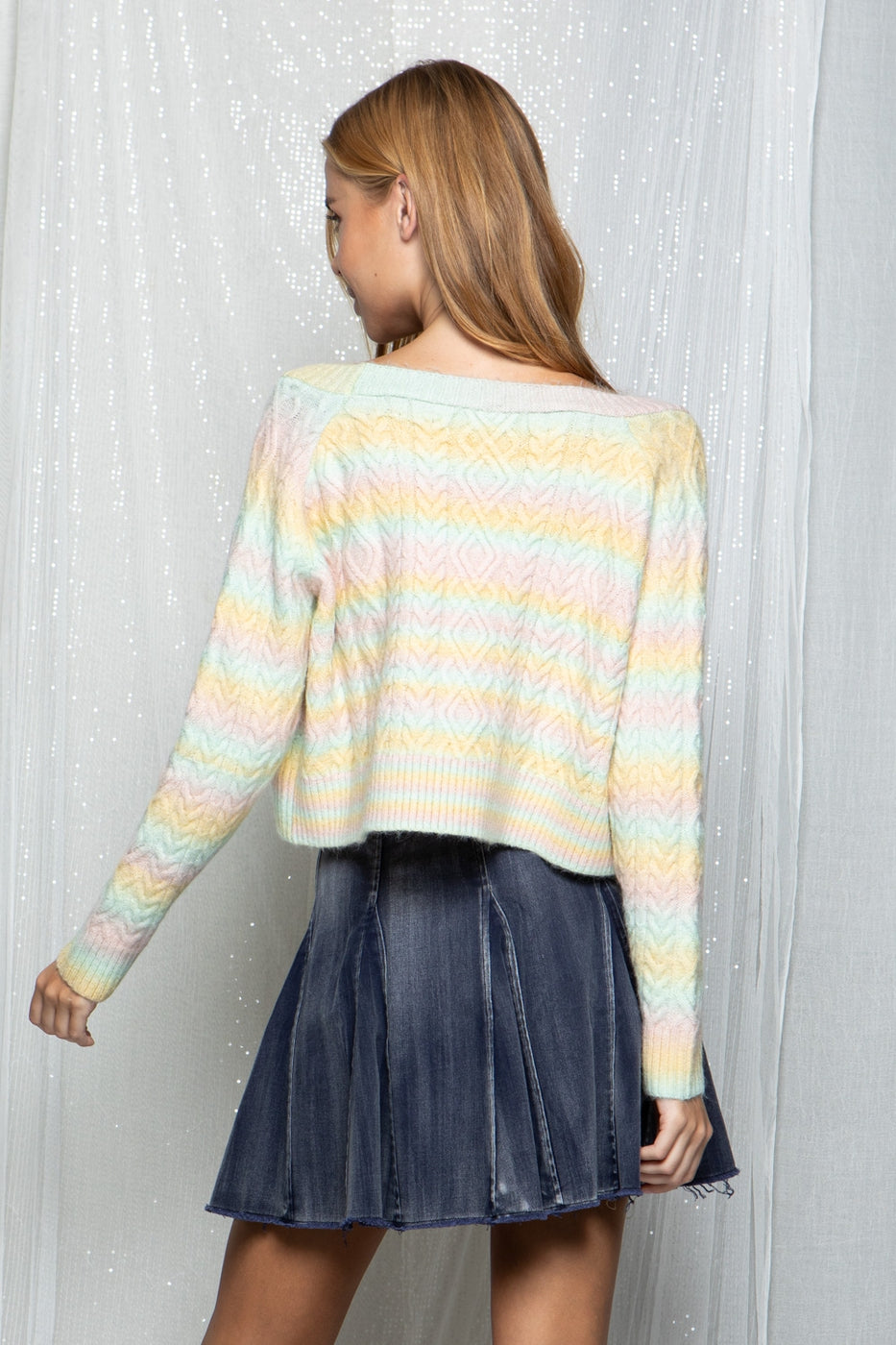 Over the Rainbow Striped Cardigan
