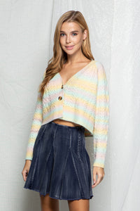 Over the Rainbow Striped Cardigan